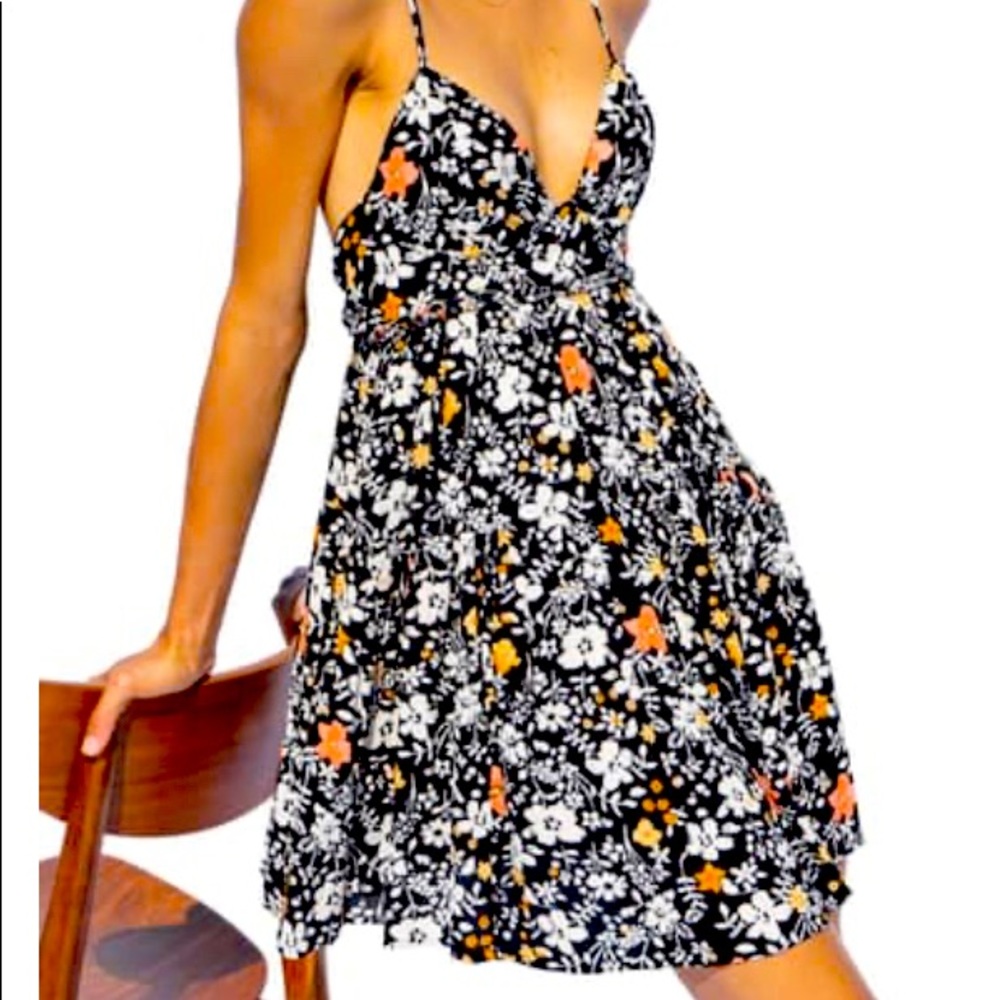 FREE PEOPLE Kaley Mini Dress Black